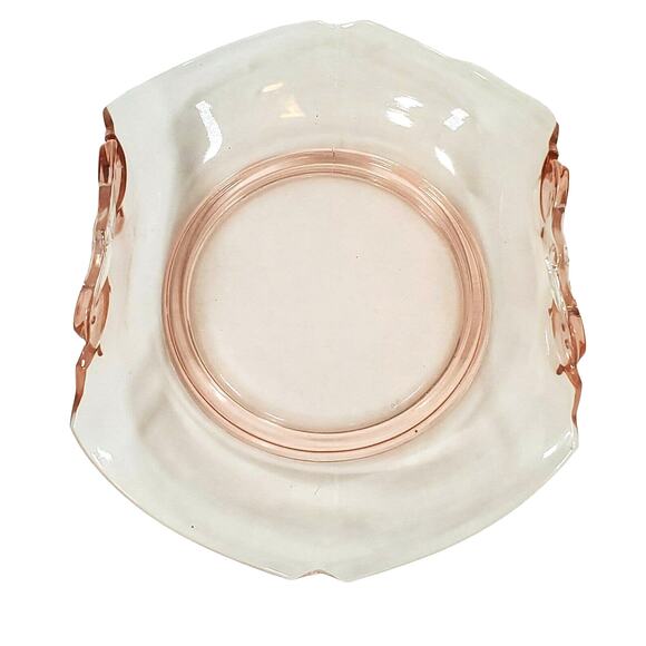 Pink Depression Handle Candy Dish 7" - Picture 3 of 9